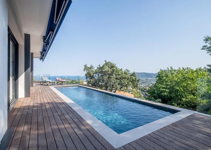 别墅 Architect-designed House Heated Pool And Sea View