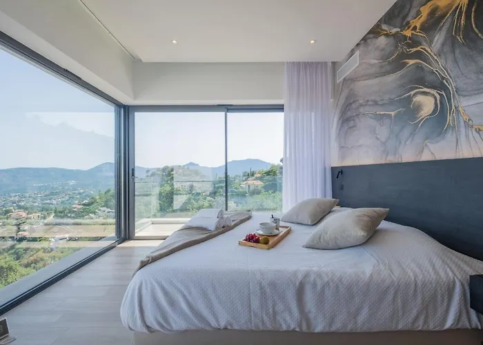 Architect-designed House Heated Pool And Sea View 别墅 Mandelieu